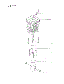 Cylinder Piston Parts For Husqvarna Chainsaw 240 From Appliancepartspros.Com