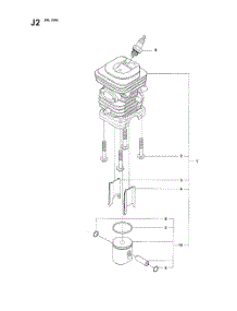 Cylinder Piston Parts For Husqvarna Chainsaw 240 From Appliancepartspros.Com