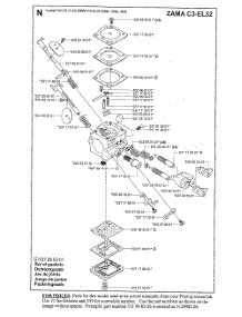 Carburetor Zama C3-El32 Parts For Husqvarna Chainsaw 350 From Appliancepartspros.Com