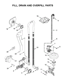 Fill, Drain And Overfill Parts parts for Maytag Dishwasher MDB8989SHW0 from AppliancePartsPros.com