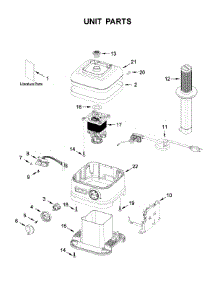 Unit Parts parts for Kitchenaid Blender 5KSBC1B0ZBM0 from AppliancePartsPros.com