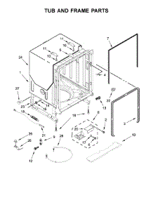 Tub And Frame Parts parts for Kitchenaid Dishwasher KDFE104HBL0 from AppliancePartsPros.com