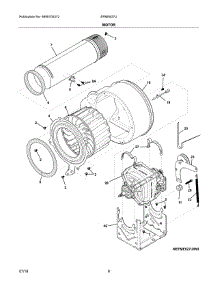 Motor parts for Electrolux Dryer EFME627UTT0 from AppliancePartsPros.com