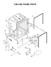 Tub And Frame Parts parts for Maytag Dishwasher MDB7959SHZ0 from AppliancePartsPros.com
