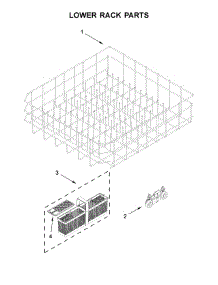 Lower Rack Parts parts for Kitchenaid Dishwasher KDPE204GBS0 from AppliancePartsPros.com