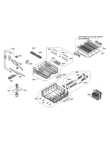 Spray Arms / Racks parts for Thermador Dishwasher DWHD640JFP/98 from AppliancePartsPros.com