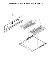 Third Level Rack And Track Parts parts for Jenn-Air Dishwasher JDB9800CWP3 from AppliancePartsPros.com