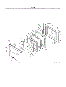 Door parts for Electrolux Electric Range EI30EF4CQSE from AppliancePartsPros.com