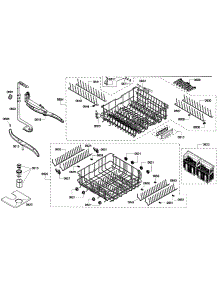 Baskets Assy parts for Thermador Dishwasher DWHD630GCP/53 from AppliancePartsPros.com