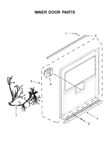 Inner Door Parts parts for Kitchenaid Dishwasher KDTM384ESS3 from AppliancePartsPros.com