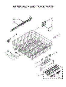 Upper Rack And Track Parts parts for Kitchenaid Dishwasher KDFE104HPS0 from AppliancePartsPros.com