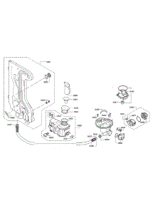 Water Inlet & Softener / Heat Pump parts for Thermador Dishwasher DWHD640JFP/C9 from AppliancePartsPros.com