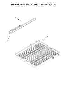Third Level Rack And Track Parts parts for Kitchenaid Dishwasher KDTE234GPS0 from AppliancePartsPros.com