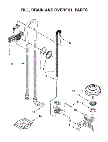 Fill, Drain And Overfill Parts parts for Kitchenaid Dishwasher KDFE104HWH0 from AppliancePartsPros.com