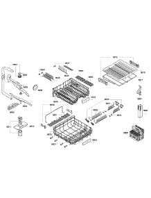 Baskets parts for Thermador Dishwasher DWHD650GPR/16 from AppliancePartsPros.com