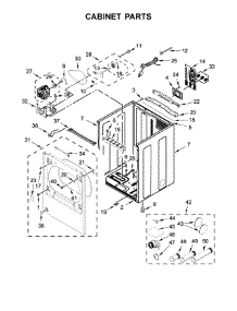 Cabinet Parts parts for Maytag Dryer MGDB835DW4 from AppliancePartsPros.com