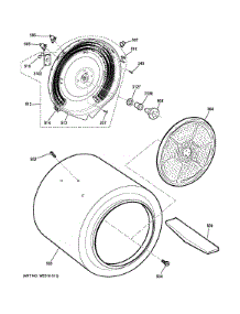 Drum parts for Hot Point Dryer HTDX100EM8WW from AppliancePartsPros.com