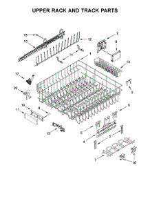 Upper Rack And Track Parts parts for Jenn-Air Dishwasher JDB9200CWY2 from AppliancePartsPros.com