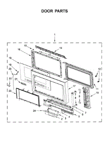 Door Parts parts for Kitchenaid Microwave/Hood Combo YKMHP519ES3 from AppliancePartsPros.com