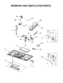 Interior And Ventilation Parts parts for Kitchenaid Microwave/Hood Combo YKMHS120EB6 from AppliancePartsPros.com