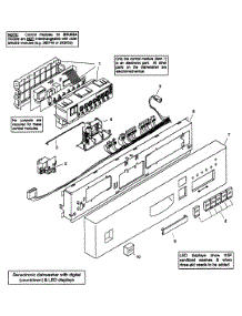 Fascia Panel parts for Bosch Dishwasher SHU53A06UC/14 from AppliancePartsPros.com