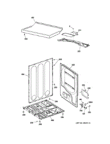 Cabinet parts for Hot Point Dryer HTDX100EM3WW from AppliancePartsPros.com