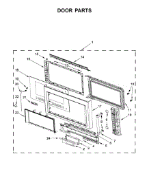 Door Parts parts for Kitchenaid Microwave/Hood Combo YKMHC319EB2 from AppliancePartsPros.com
