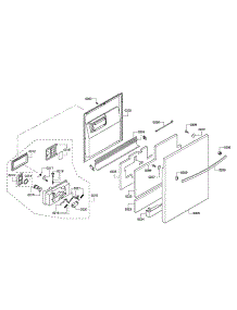 Door / Dispenser parts for Bosch Dishwasher SHX45P05UC/64 from AppliancePartsPros.com