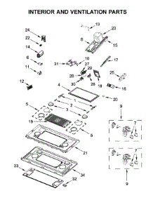 Interior And Ventilation Parts parts for Jenn-Air Microwave/Hood Combo JMV9196CB6 from AppliancePartsPros.com