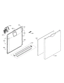Door parts for Bosch Dishwasher SHE3ARL5UC/08 from AppliancePartsPros.com