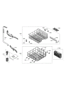 Spray Arms / Racks parts for Bosch Dishwasher SHE3ARL5UC/21 from AppliancePartsPros.com
