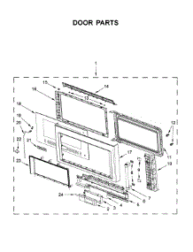 Door Parts parts for Kitchenaid Microwave/Hood Combo KMHP519ESS2 from AppliancePartsPros.com