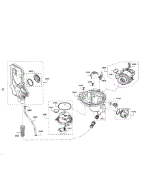 Water Inlet / Sump / Heat Pump parts for Bosch Dishwasher SHE863WF2N/01 from AppliancePartsPros.com