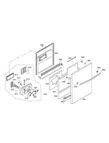 Door / Dispenser parts for Bosch Dishwasher SHX45P05UC/59 from AppliancePartsPros.com