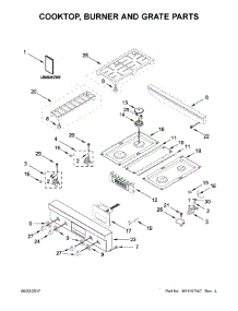 Cooktop, Burner And Grate Parts parts for Jenn-Air Range JDRP430WP02 from AppliancePartsPros.com