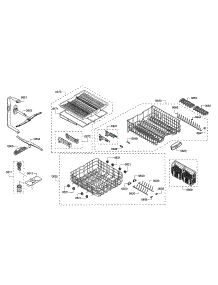 Spray Arm / Racks parts for Bosch Dishwasher SHX863WD5N/10 from AppliancePartsPros.com