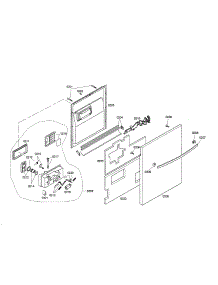 Door / Dispenser parts for Bosch Dishwasher SHY56A05UC/23 from AppliancePartsPros.com