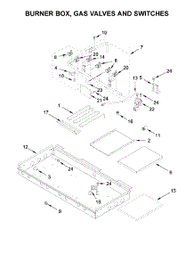 Burner Box, Gas Valves And Switches parts for Kitchenaid Range KDRS483VMW01 from AppliancePartsPros.com