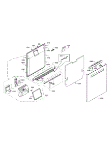 Door / Dispenser parts for Bosch Dishwasher SHP865WF5N/01 from AppliancePartsPros.com