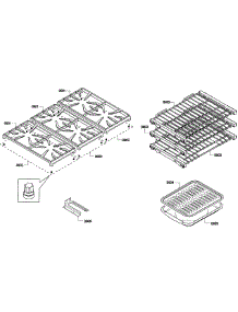 Grates / Shelfs parts for Thermador Range PRD366GHU/02 from AppliancePartsPros.com