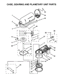 Case, Gearing And Planetary Unit Parts parts for Kitchenaid Stand Mixer 5KSM175PSICL4 from AppliancePartsPros.com