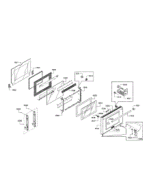 Door parts for Thermador Range PRD48JDSGU/08 from AppliancePartsPros.com