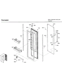 Door Asy 1 parts for Thermador Side-By-Side Refrigerator T42BD820NS/10 from AppliancePartsPros.com