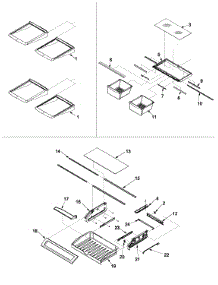 Refrigerator Shelving parts for Maytag Bottom-Mount Refrigerator SK590-2-PSK590200W0 from AppliancePartsPros.com