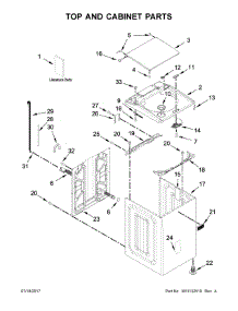Top And Cabinet Parts parts for Maytag Washer MVWB766FW1 from AppliancePartsPros.com