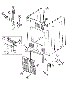 Cabinet-Rear parts for Maytag Washer PVTEAT2W from AppliancePartsPros.com