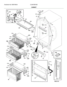 Cabinet parts for Electrolux Upright Freezer E32AF85PQSE from AppliancePartsPros.com