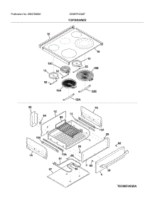 Top / Drawer parts for Electrolux Electric Range EI30EF4CQSF from AppliancePartsPros.com