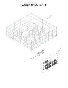 Lower Rack Parts parts for Kitchenaid Dishwasher KDTE234GBS0 from AppliancePartsPros.com