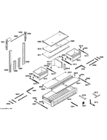 Refrig Shelfs parts for Thermador Bottom-Mount Refrigerator T36BT71FSE from AppliancePartsPros.com